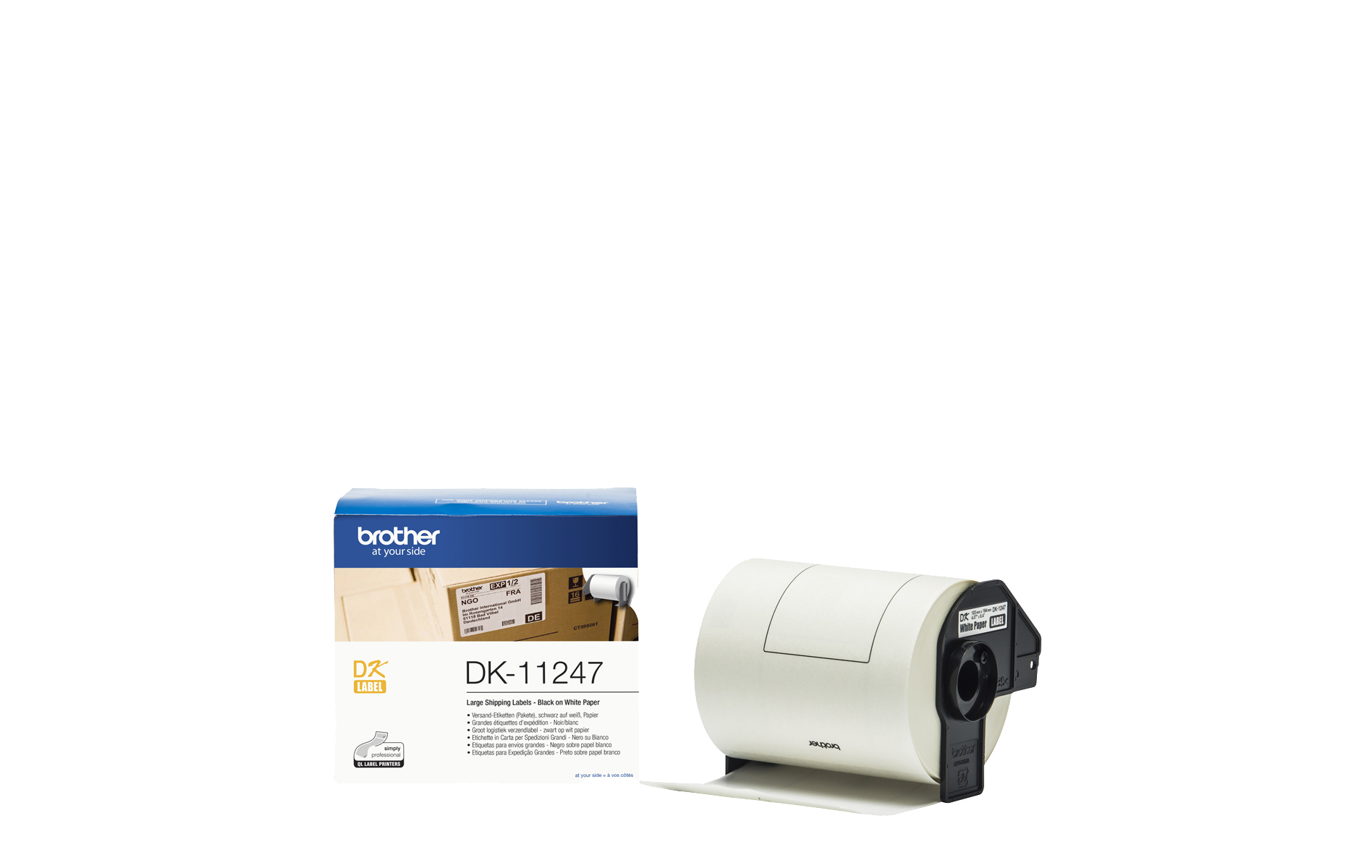 DK-11247 Brother Genuine Black on White Labels